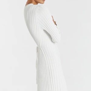 DISSH White Ribbed Midi Dress